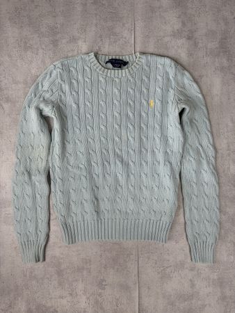 Pull ​‌Ralph Lauren‍ Torsadé Bleu clair col rond - XS #40